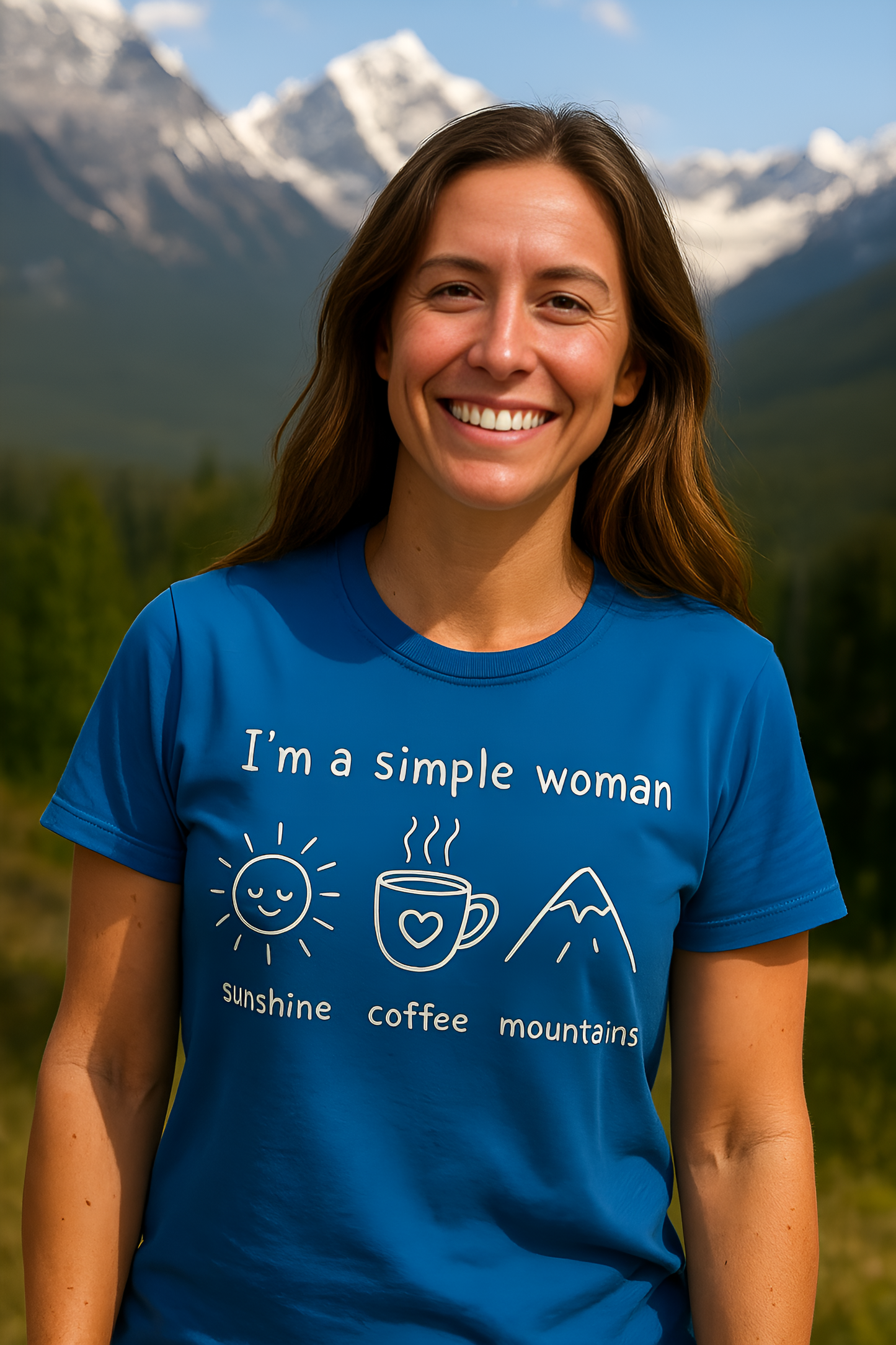 I'm A Simple Woman - Sunshine Coffee Mountains T-Shirt