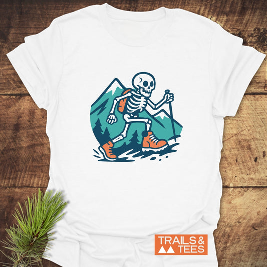 Long Way To The Top – Skeleton Hiking T-Shirt