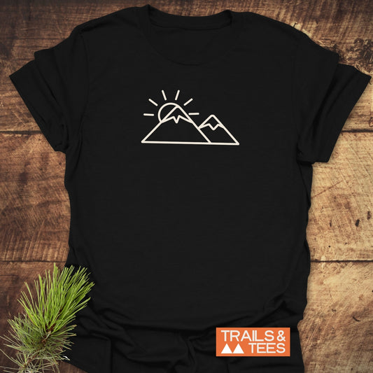 Minimalist Mountains And Sun T-Shirt