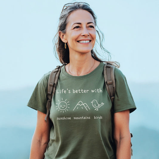 Sunshine Mountains Birds T-Shirt
