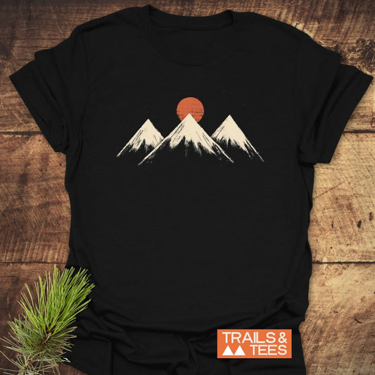 Three Mountains And Sun T-Shirt