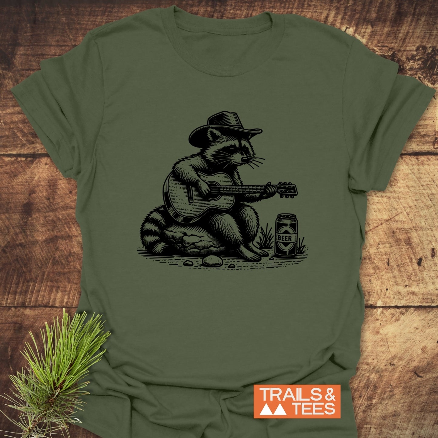 Guitar Playing Raccoon T-Shirt