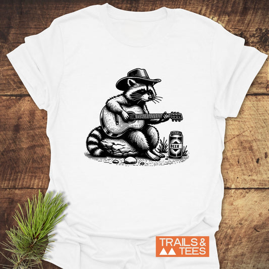 Guitar Playing Raccoon T-Shirt