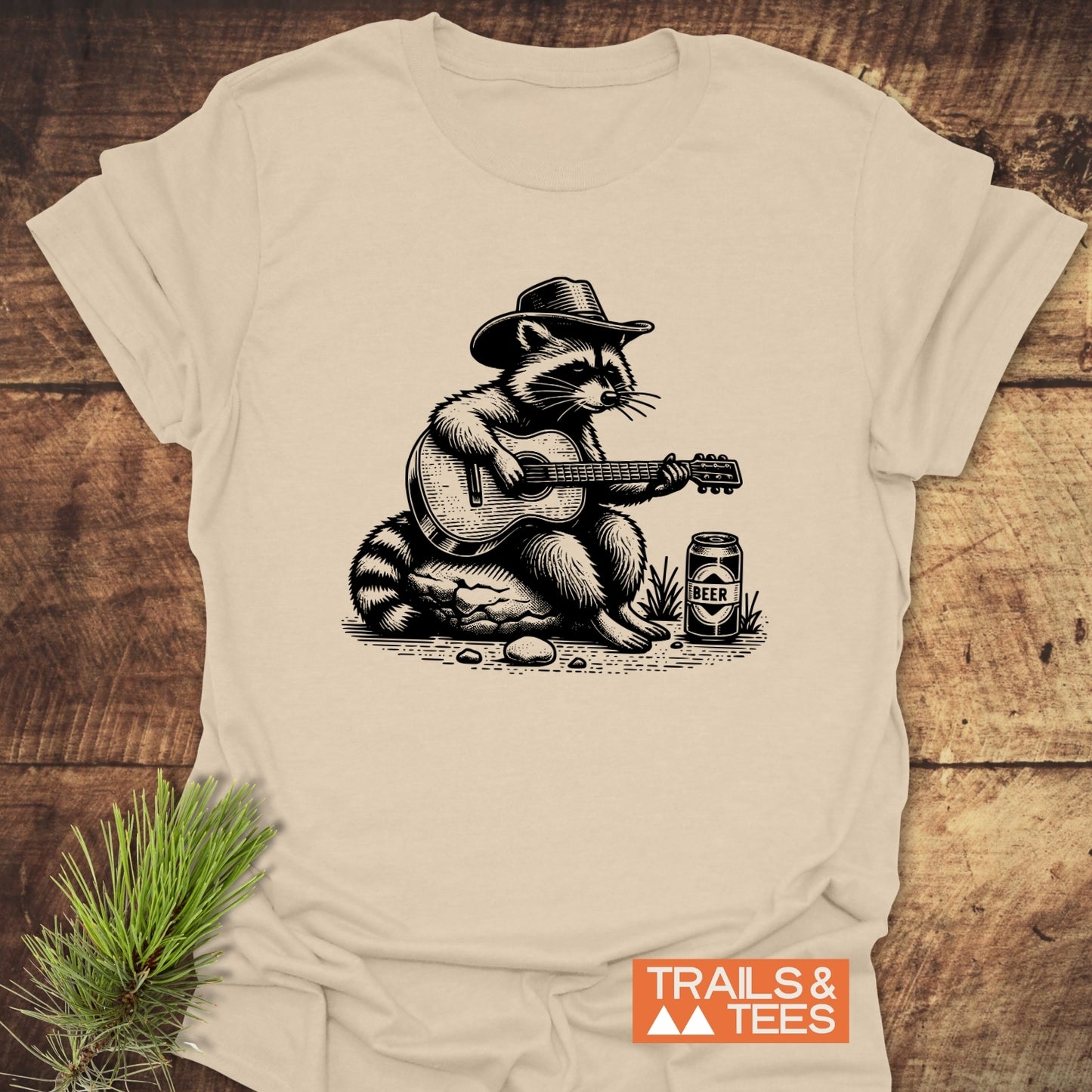 Guitar Playing Raccoon T-Shirt