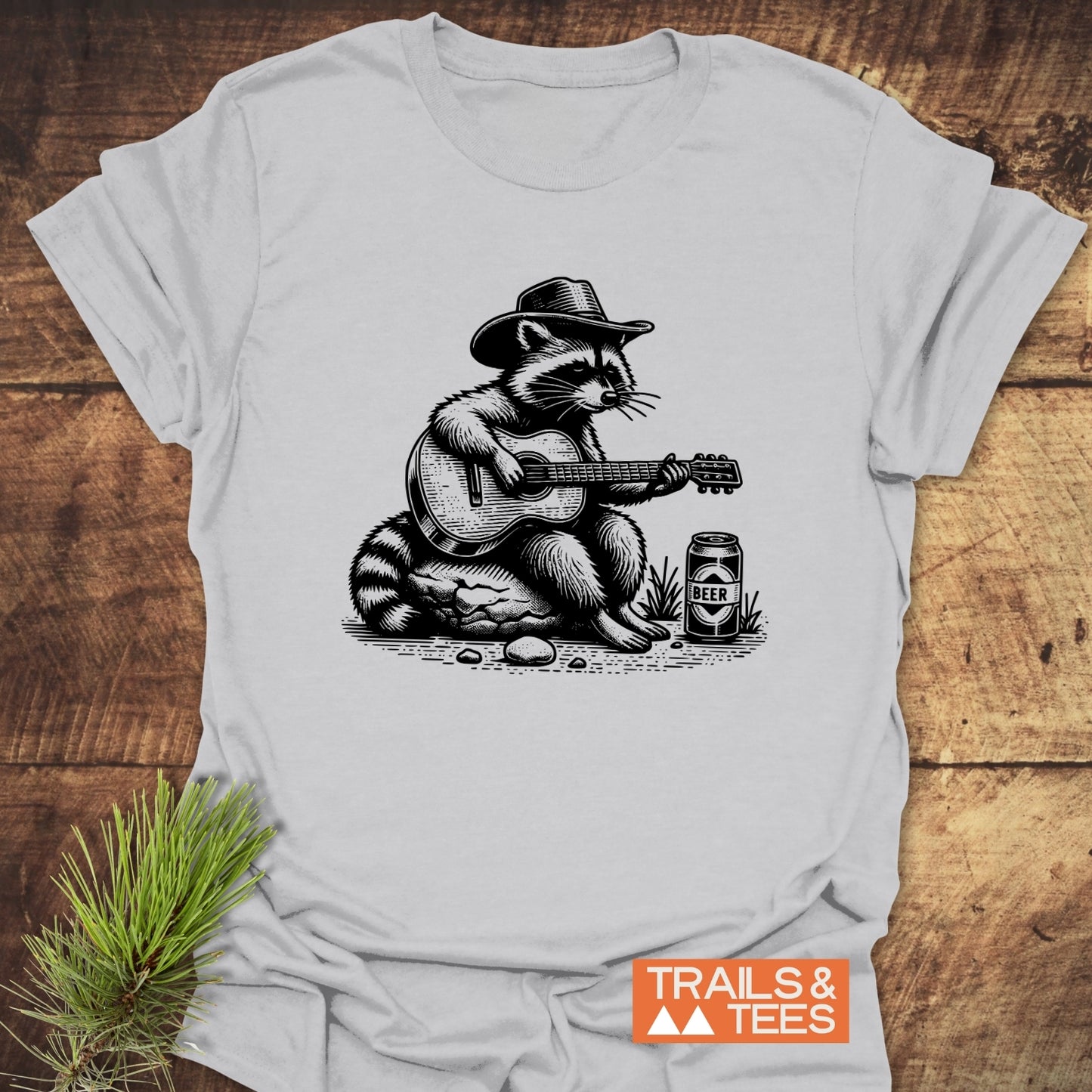 Guitar Playing Raccoon T-Shirt
