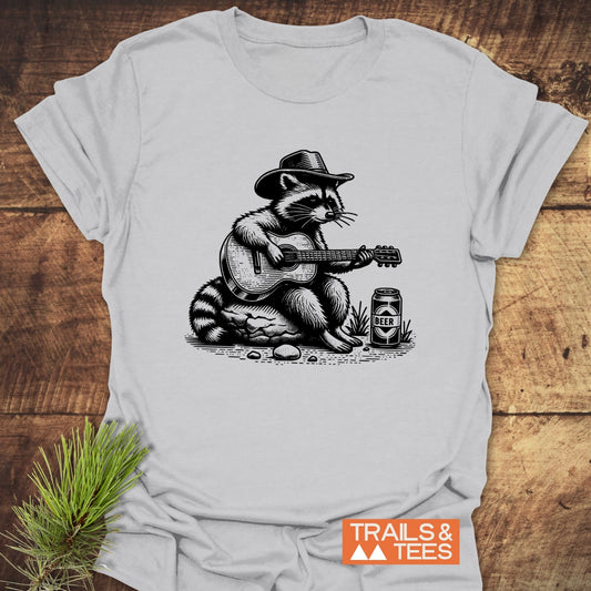 Guitar Playing Raccoon T-Shirt