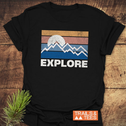 Explore Retro Sunset T-Shirt