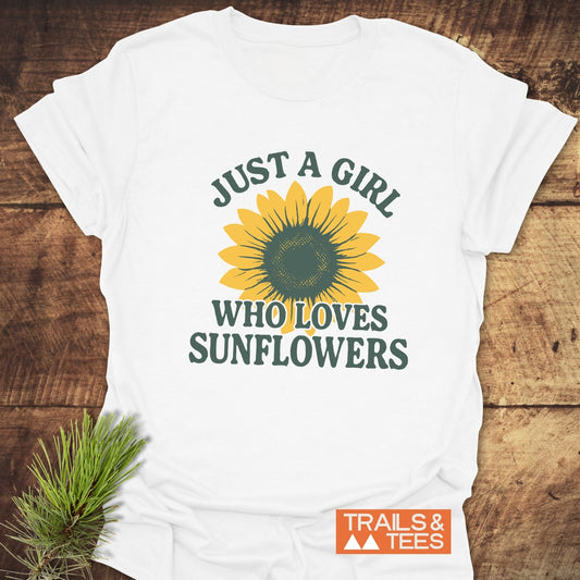 Girl Sunflowers T-Shirt