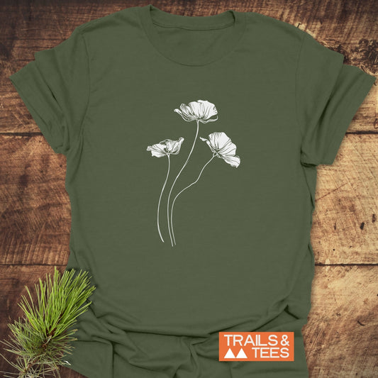 Delicate Poppies T-Shirt