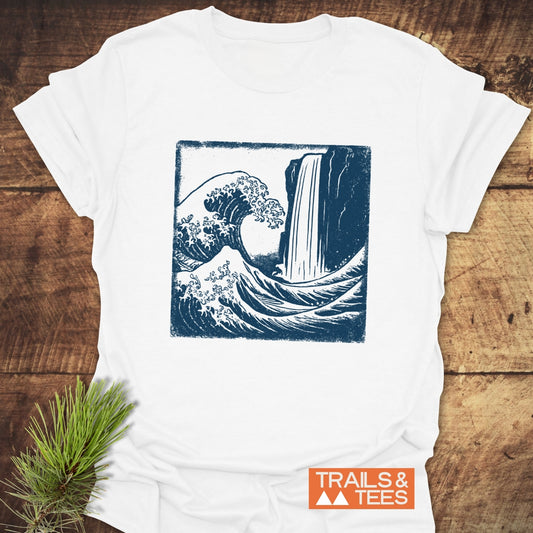 Waterfall And Wave T-Shirt