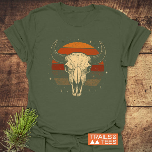 Retro Buffalo Skull T-Shirt