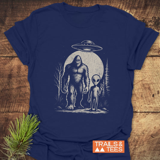 Bigfoot And Alien T-Shirt