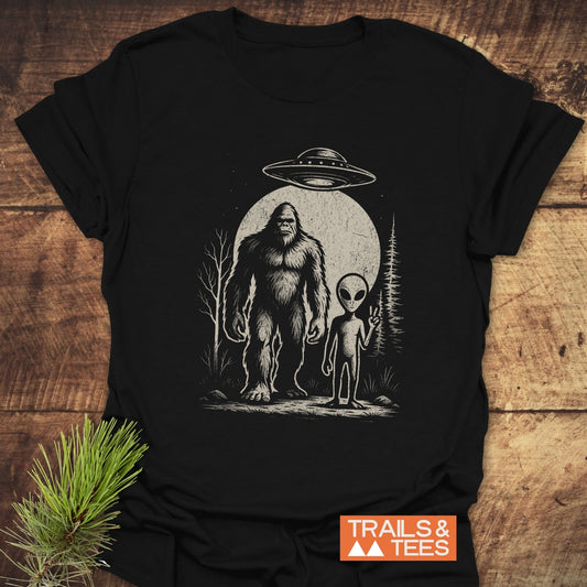Bigfoot And Alien T-Shirt