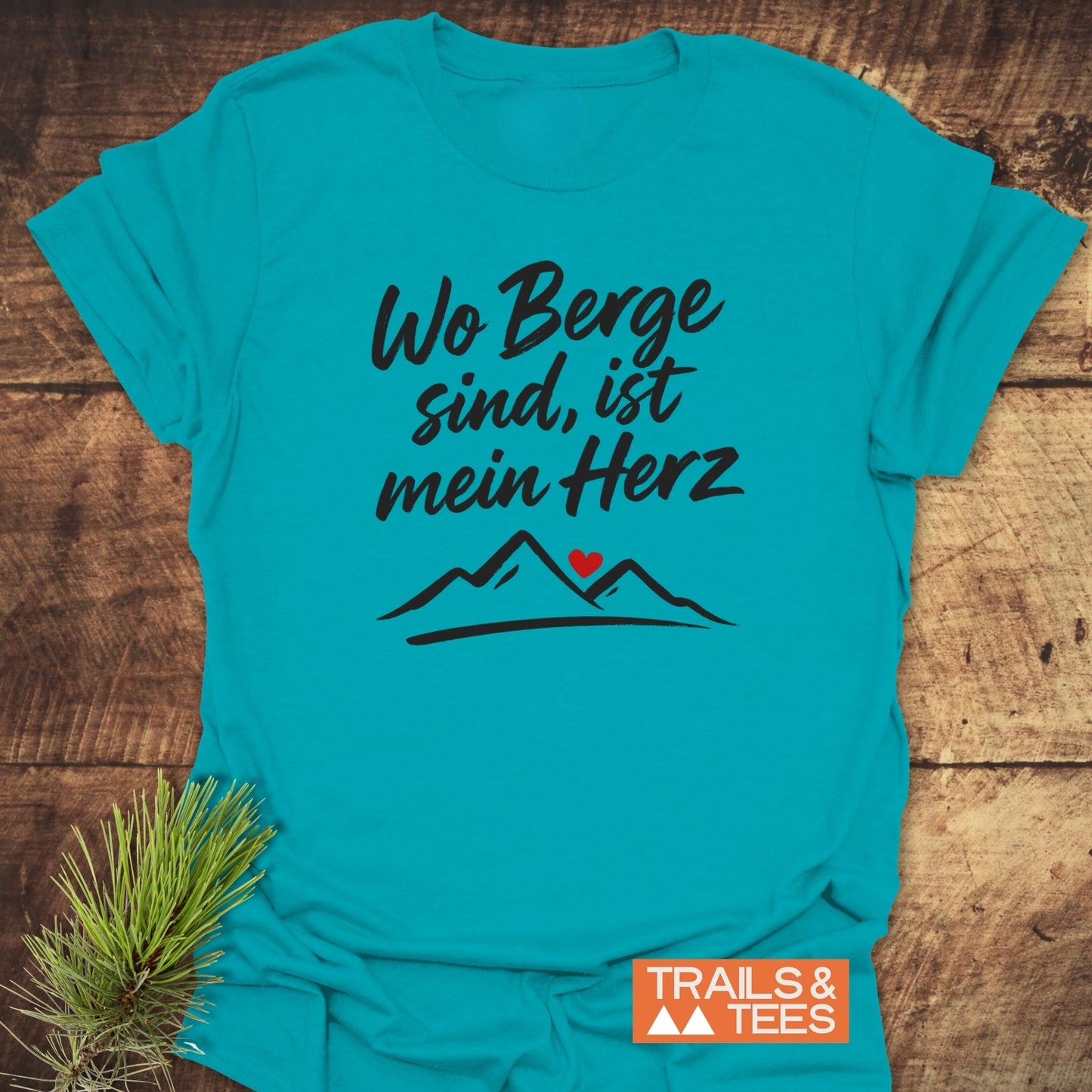 Berge und Herz T-Shirt