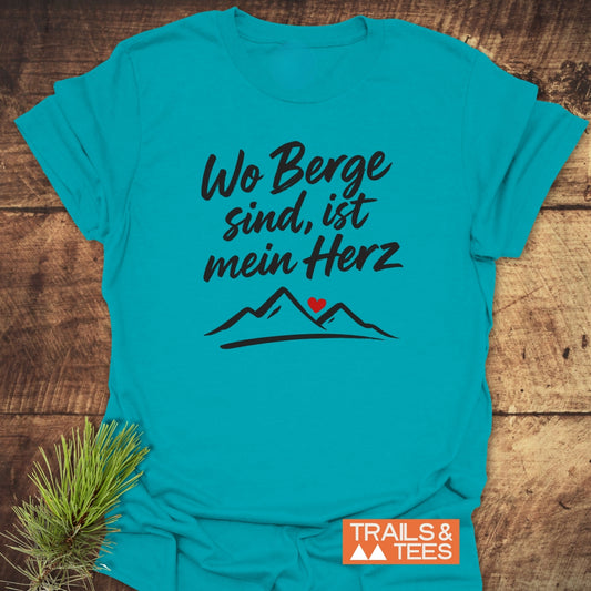 Berge und Herz T-Shirt