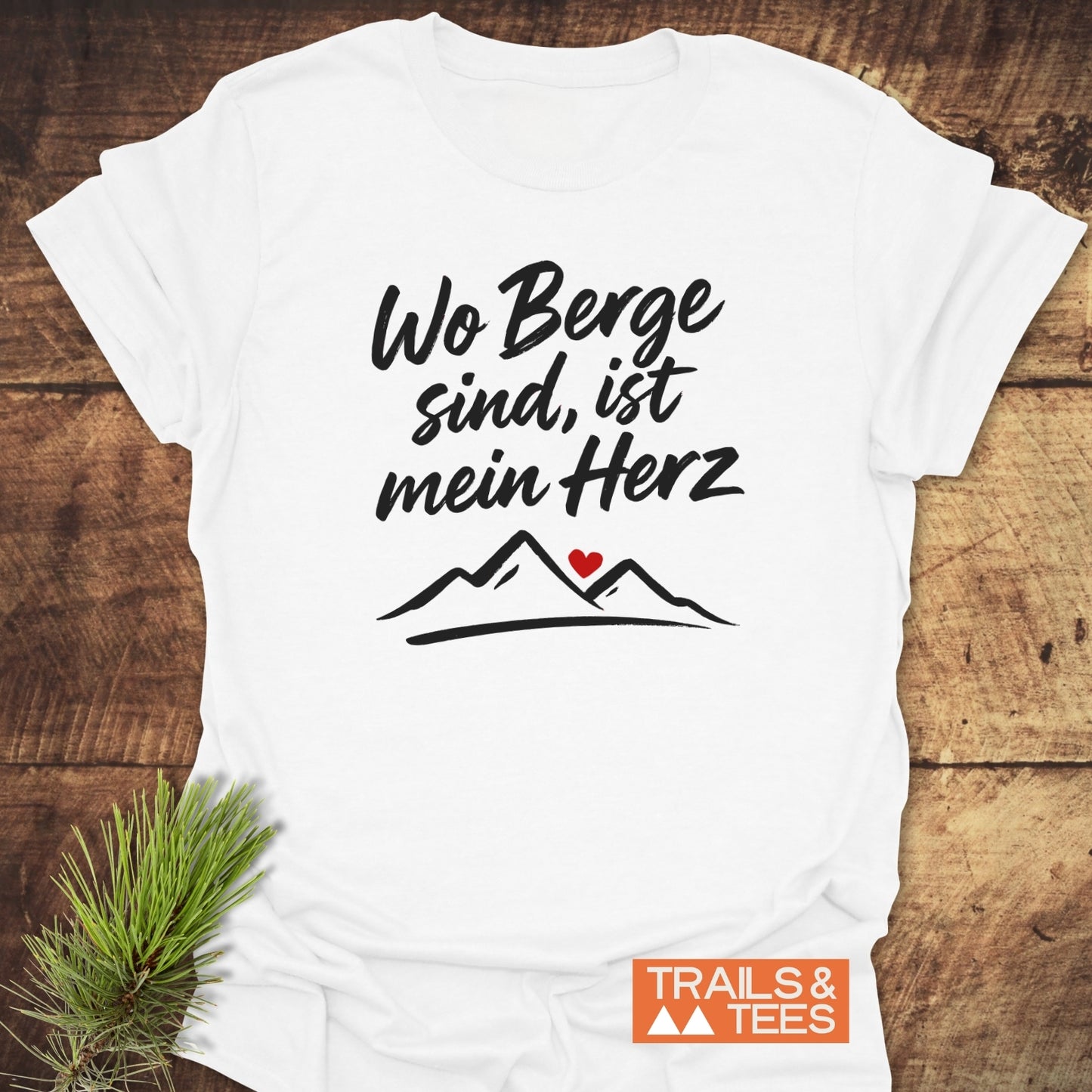 Berge und Herz T-Shirt