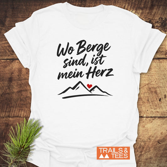 Berge und Herz T-Shirt