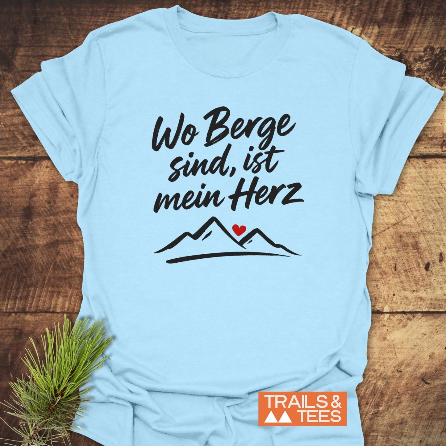 Berge und Herz T-Shirt