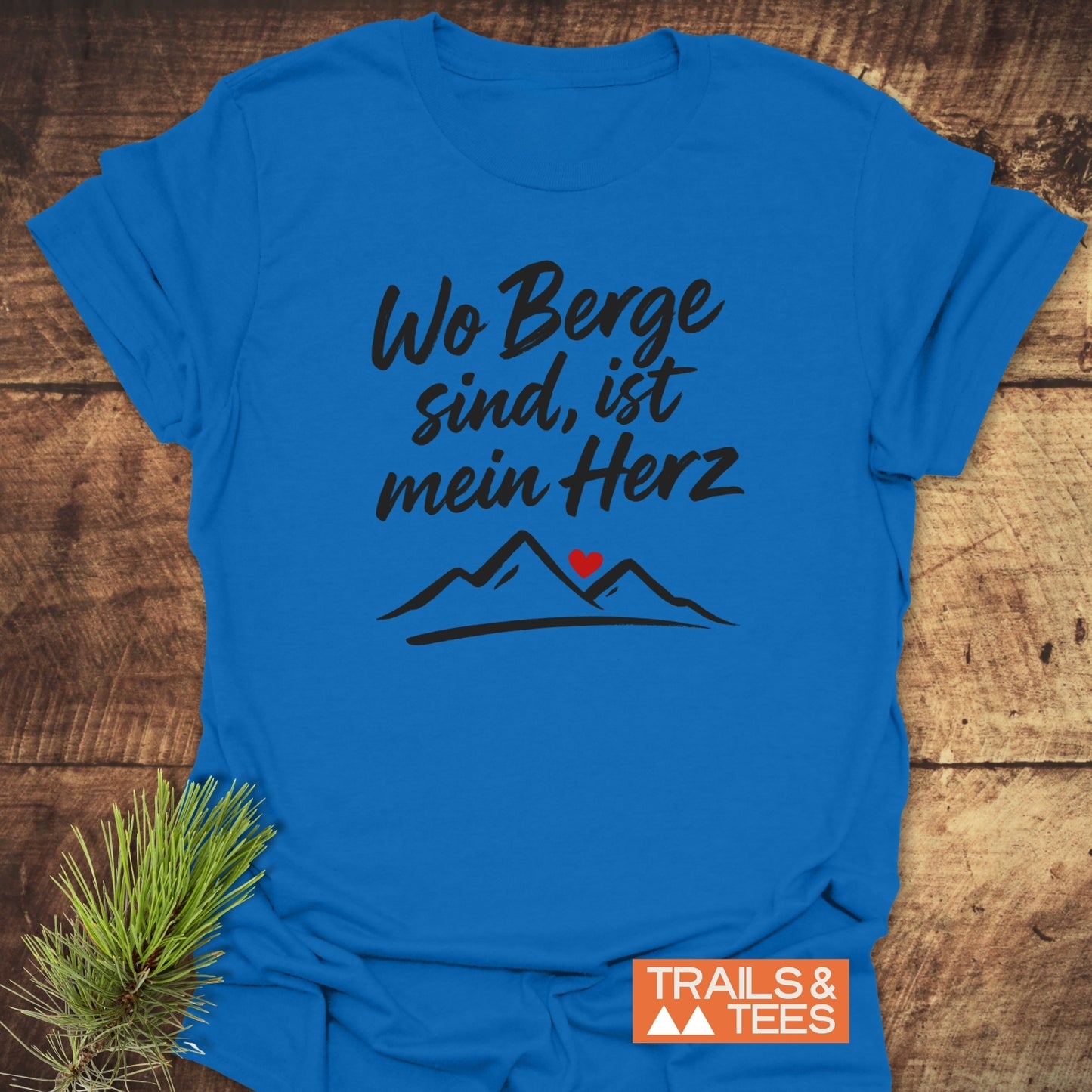 Berge und Herz T-Shirt