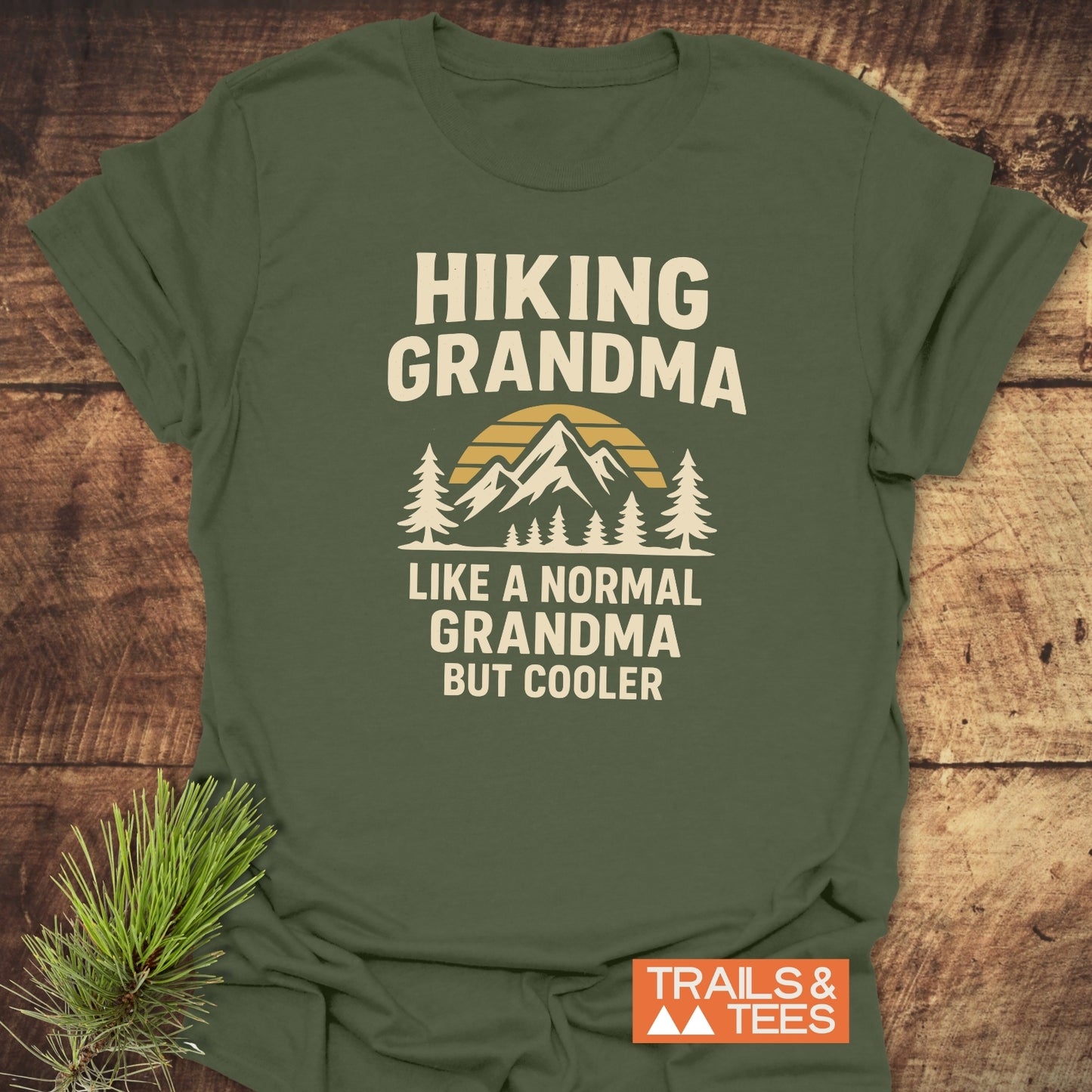 Hiking Grandma Sunrise T-Shirt