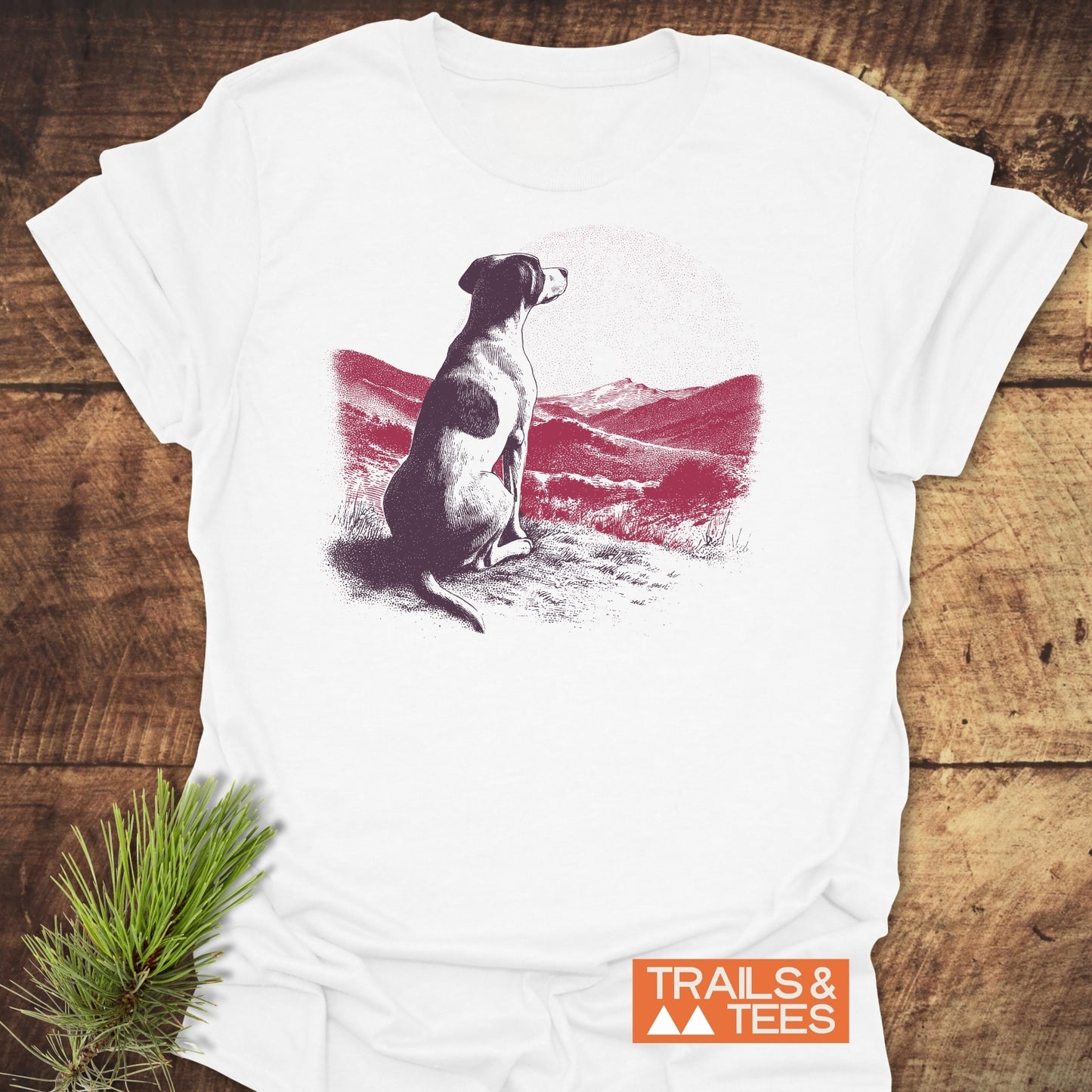 Mountains and Dog T-Shirt