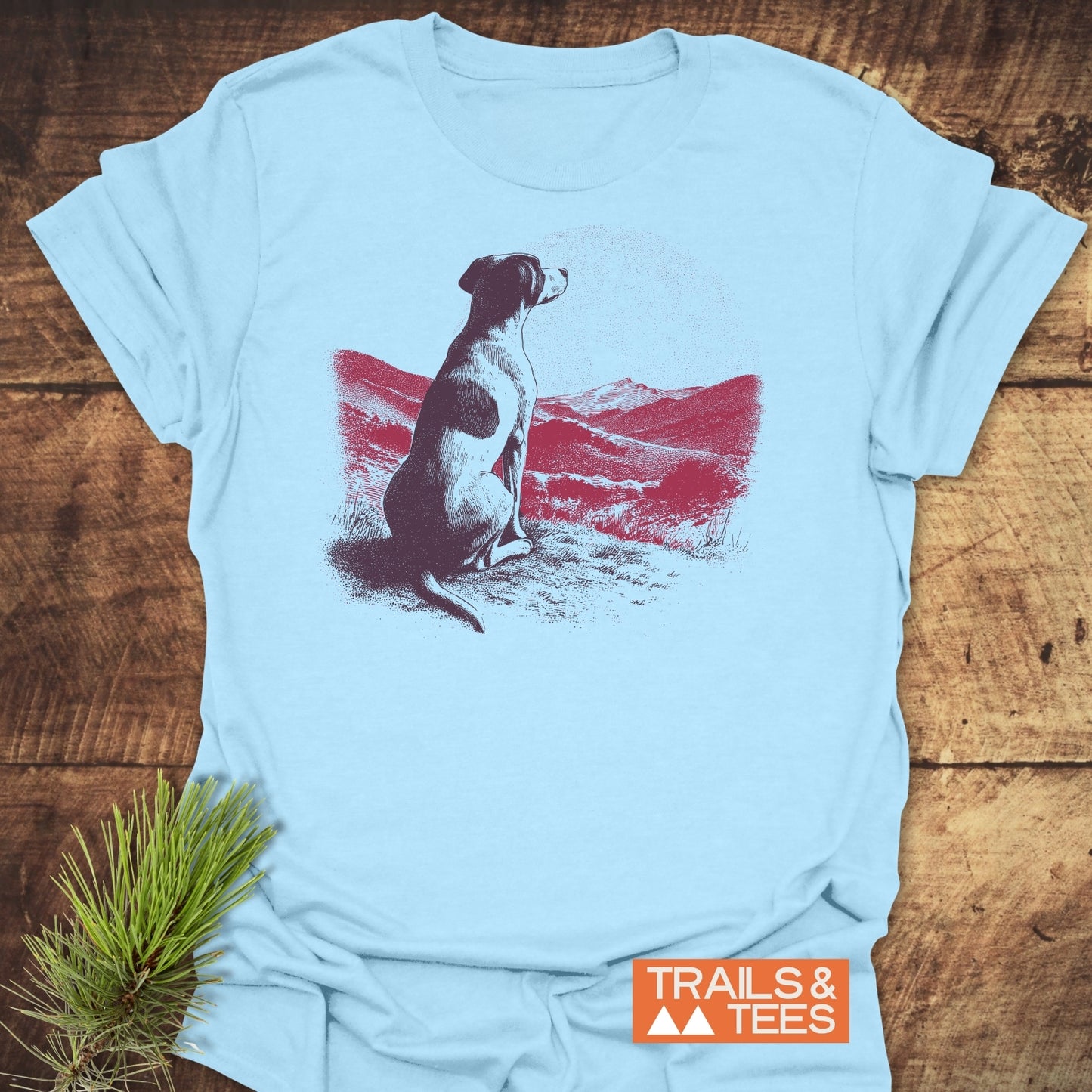 Mountains and Dog T-Shirt