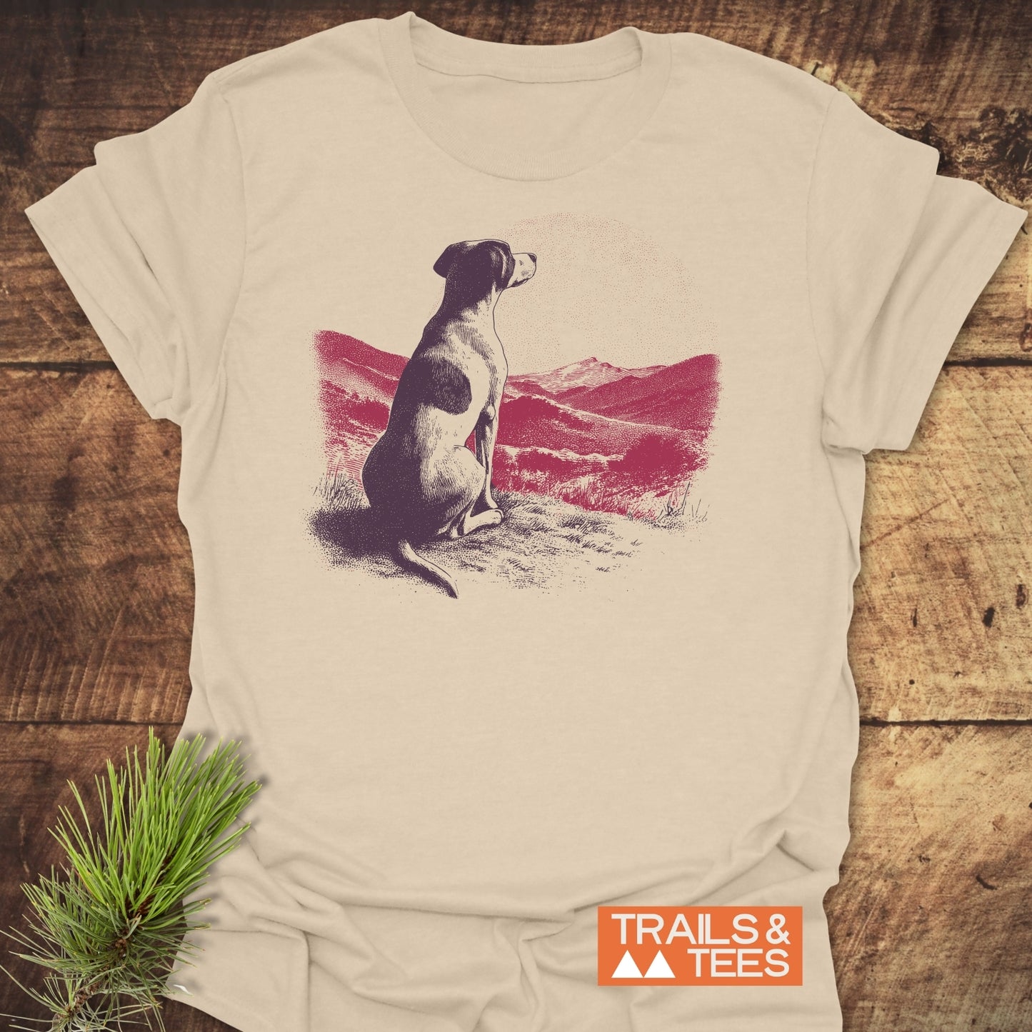 Mountains and Dog T-Shirt