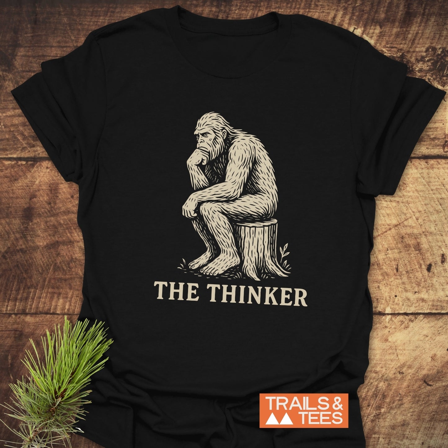 Bigfoot The Thinker T-Shirt