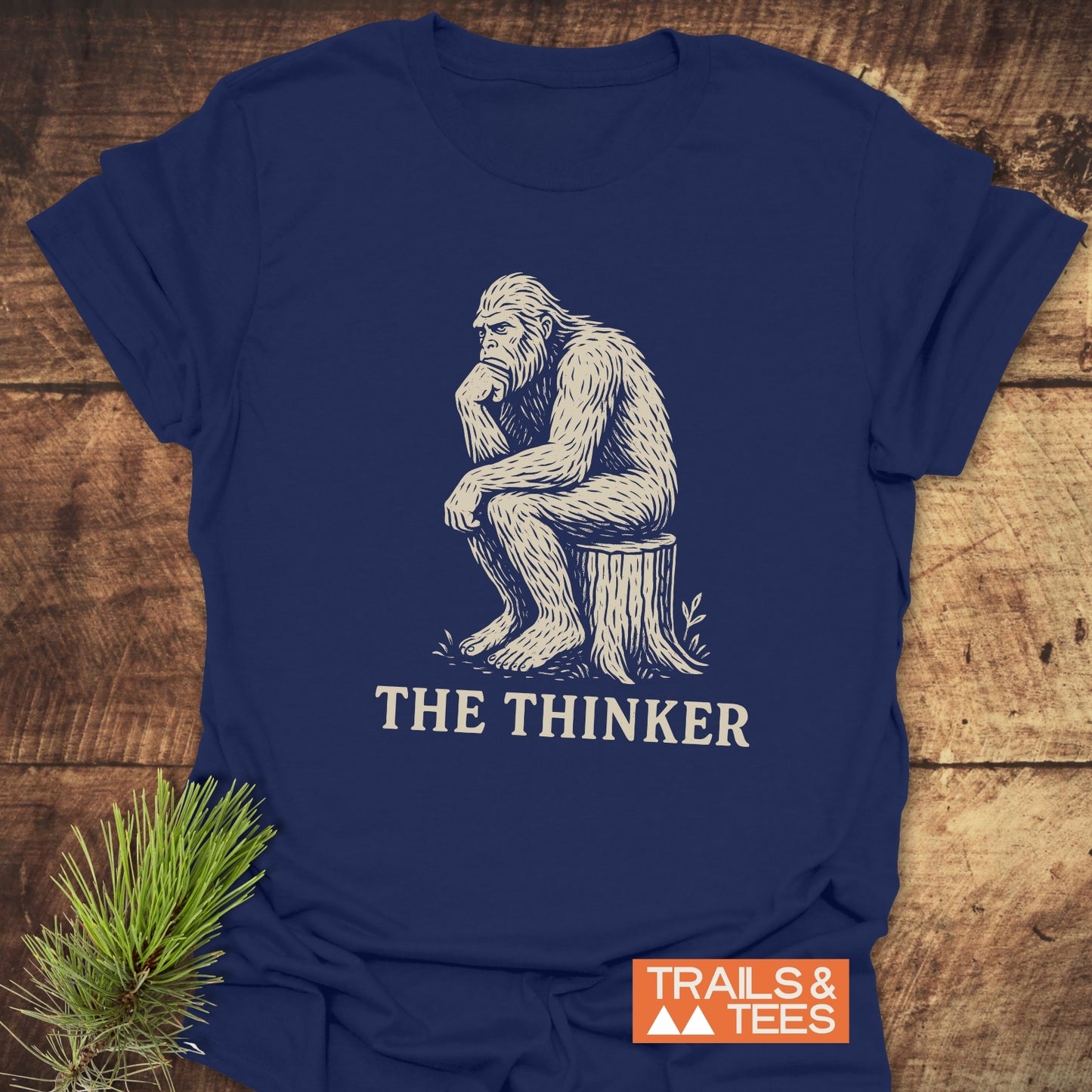 Bigfoot The Thinker T-Shirt