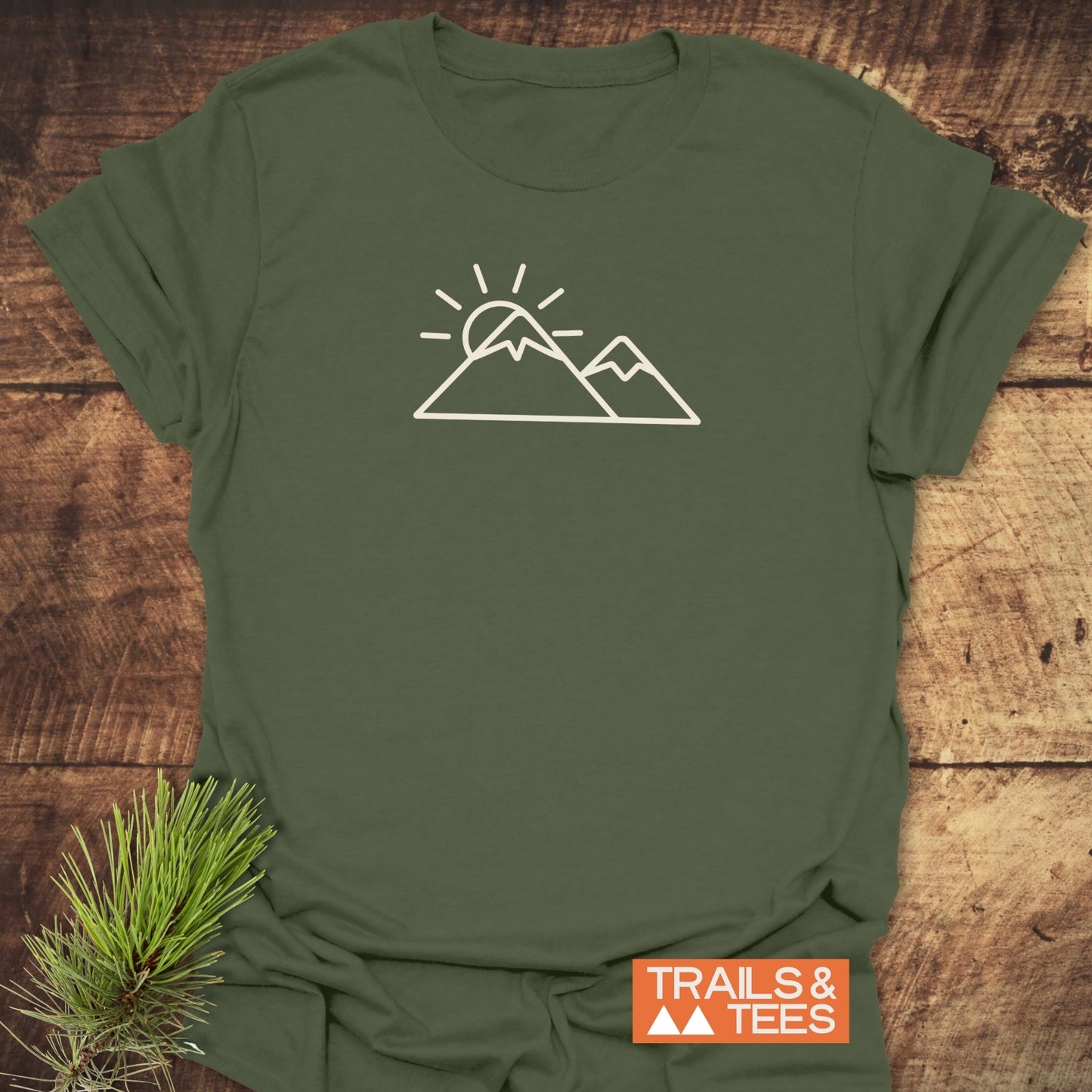 Minimalist Mountains And Sun T-Shirt