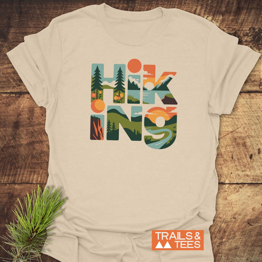 Hiking Typographic T-Shirt
