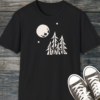Pine Trees and Full Moon T-Shirt