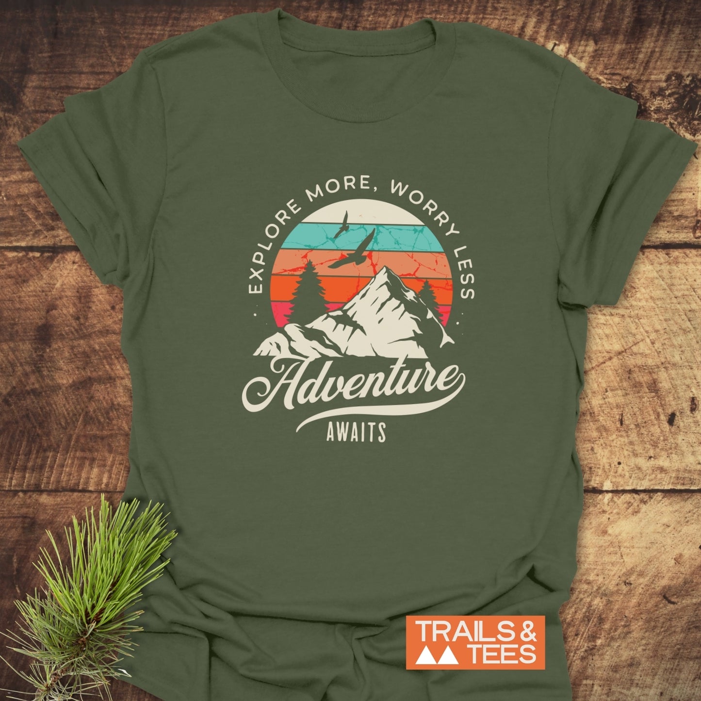Adventure Awaits Retro T-Shirt