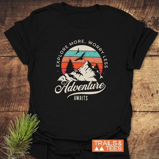 Adventure Awaits Retro T-Shirt
