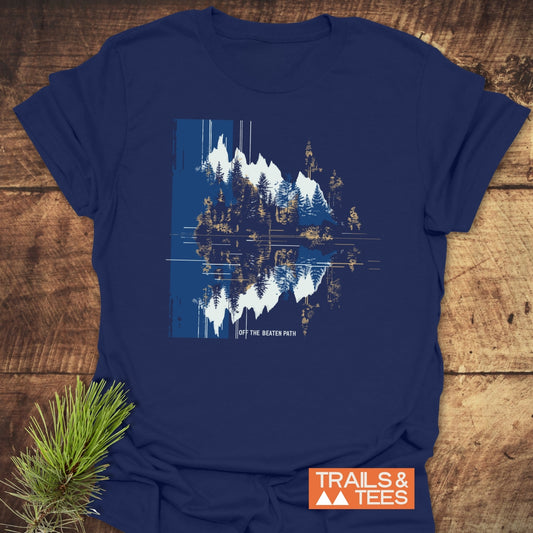 Minimalist Mountain Reflection  T-Shirt