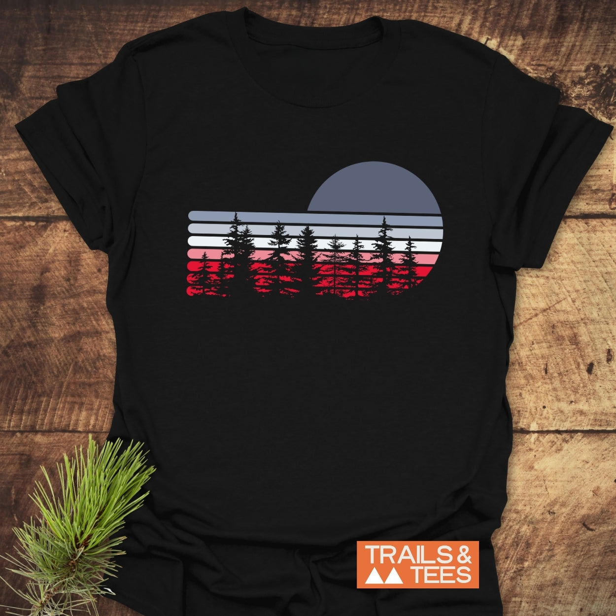 Retro Sunset Pines T-Shirt