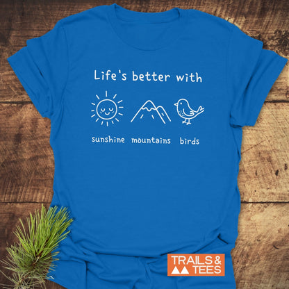 Sunshine Mountains Birds T-Shirt