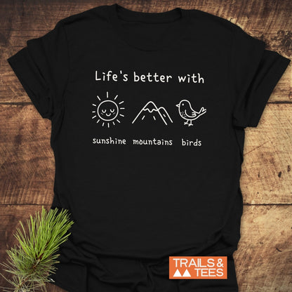 Sunshine Mountains Birds T-Shirt