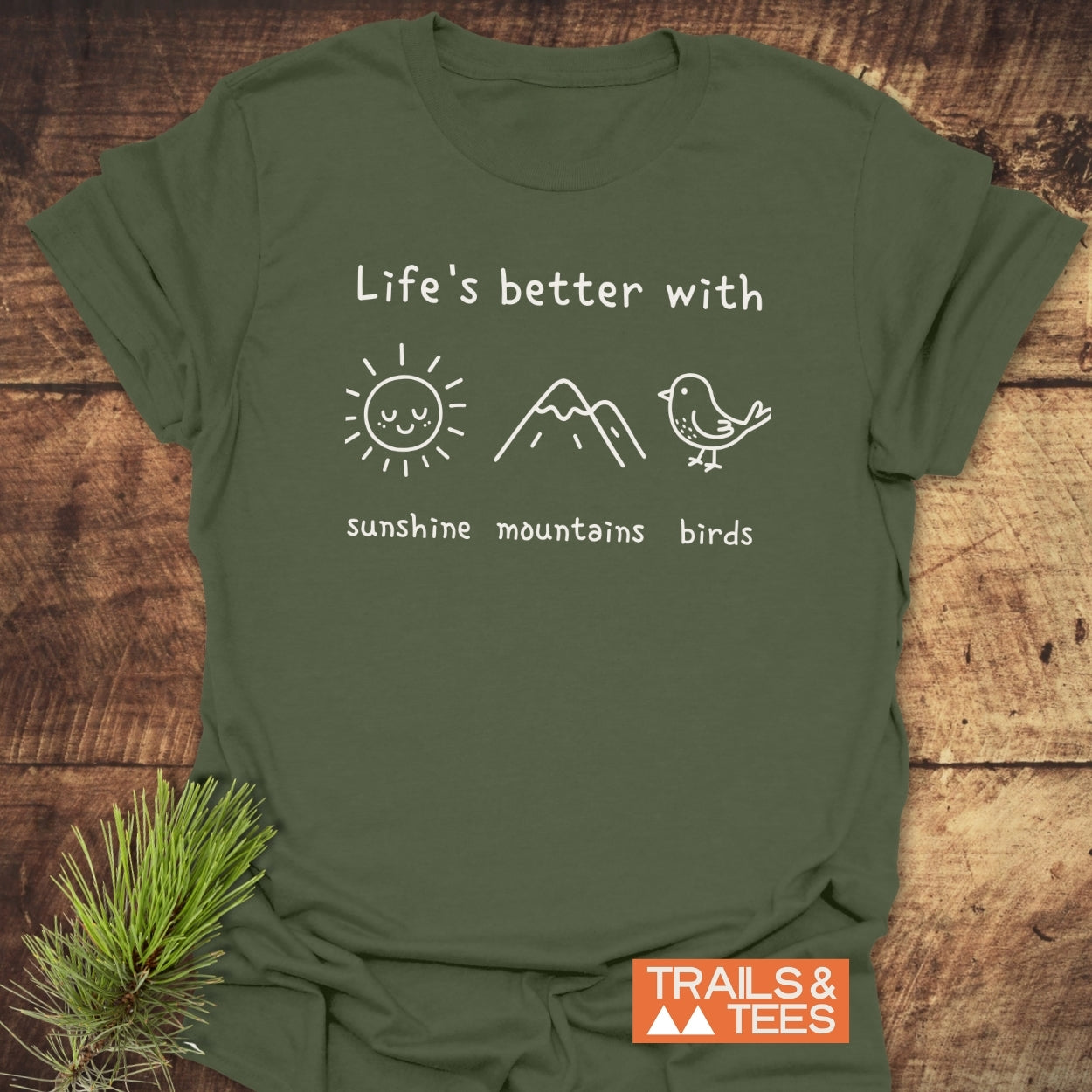 Sunshine Mountains Birds T-Shirt