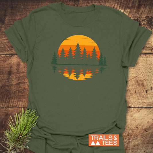 Retro Sunset Pines T-Shirt