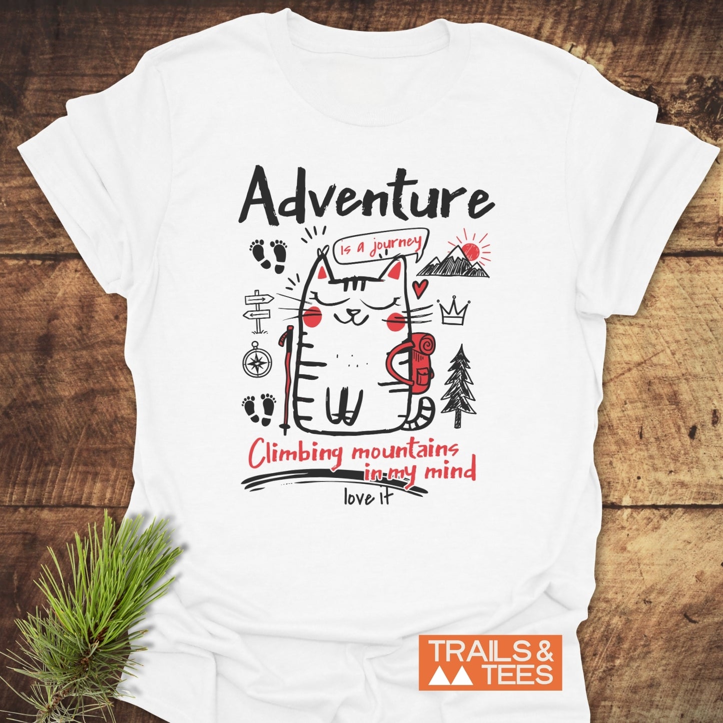 Adventure Cat Funny T-Shirt