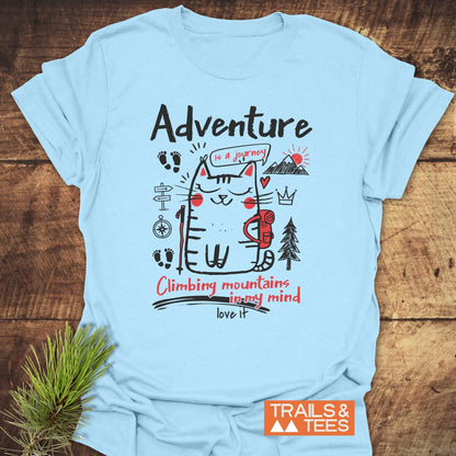 Adventure Cat Funny T-Shirt