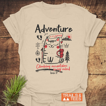 Adventure Cat Funny T-Shirt