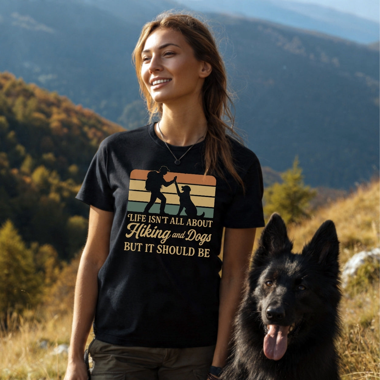 Hiking And Dogs T-Shirt