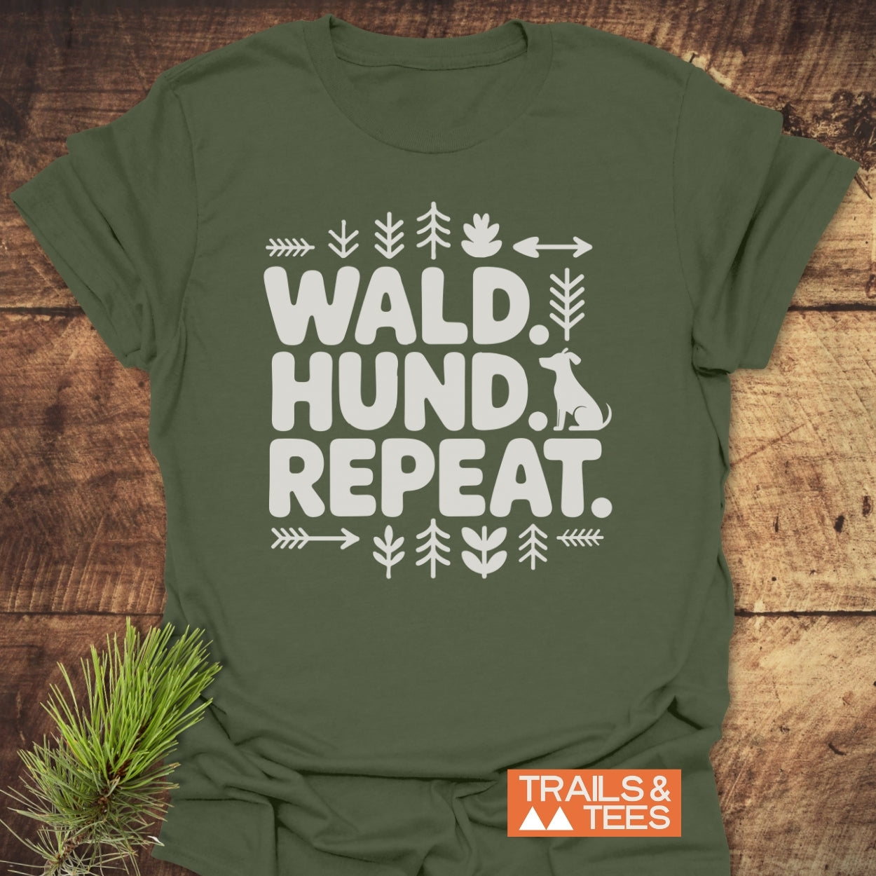 Wald Hund Repeat T-Shirt