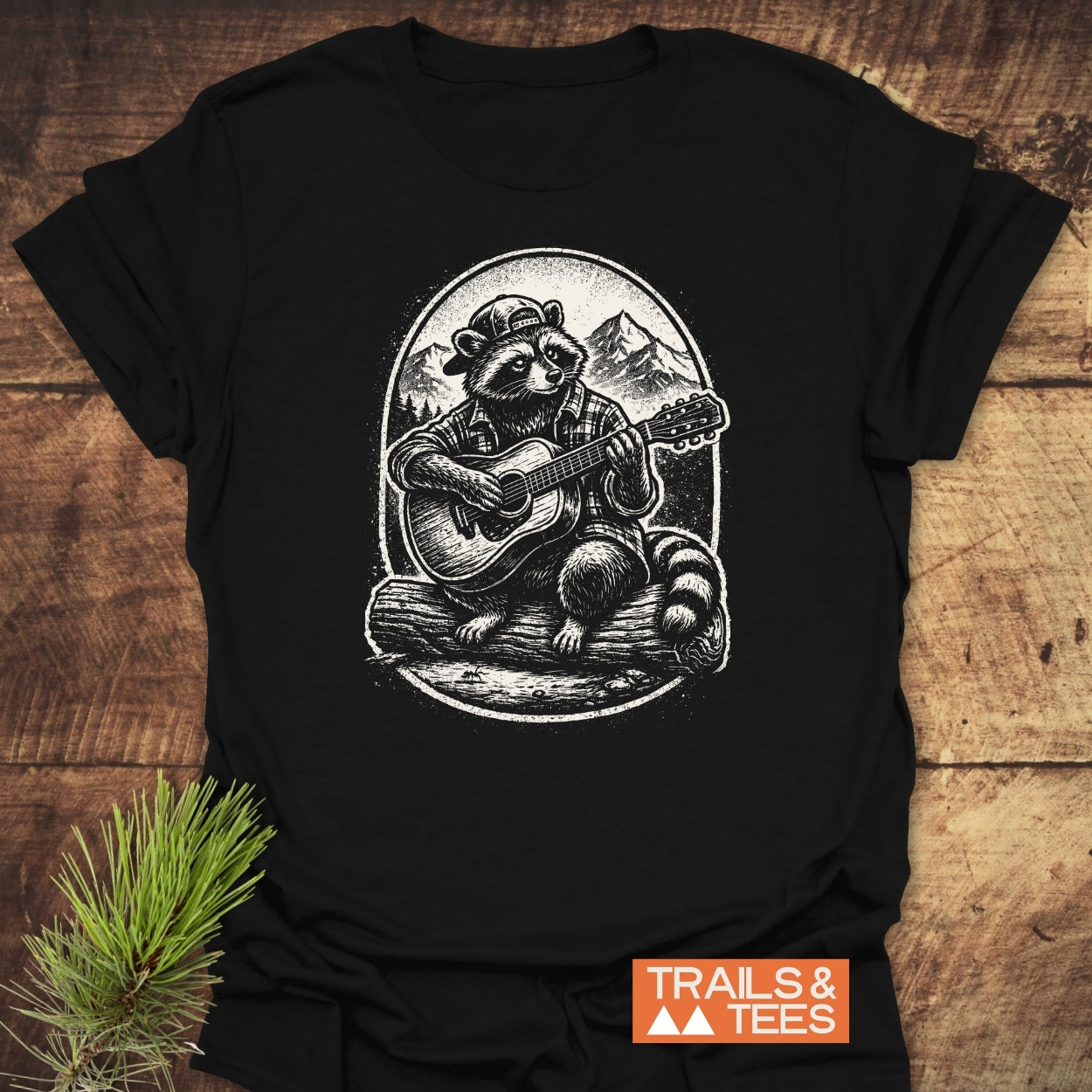 Guitar Playing Raccoon T-Shirt
