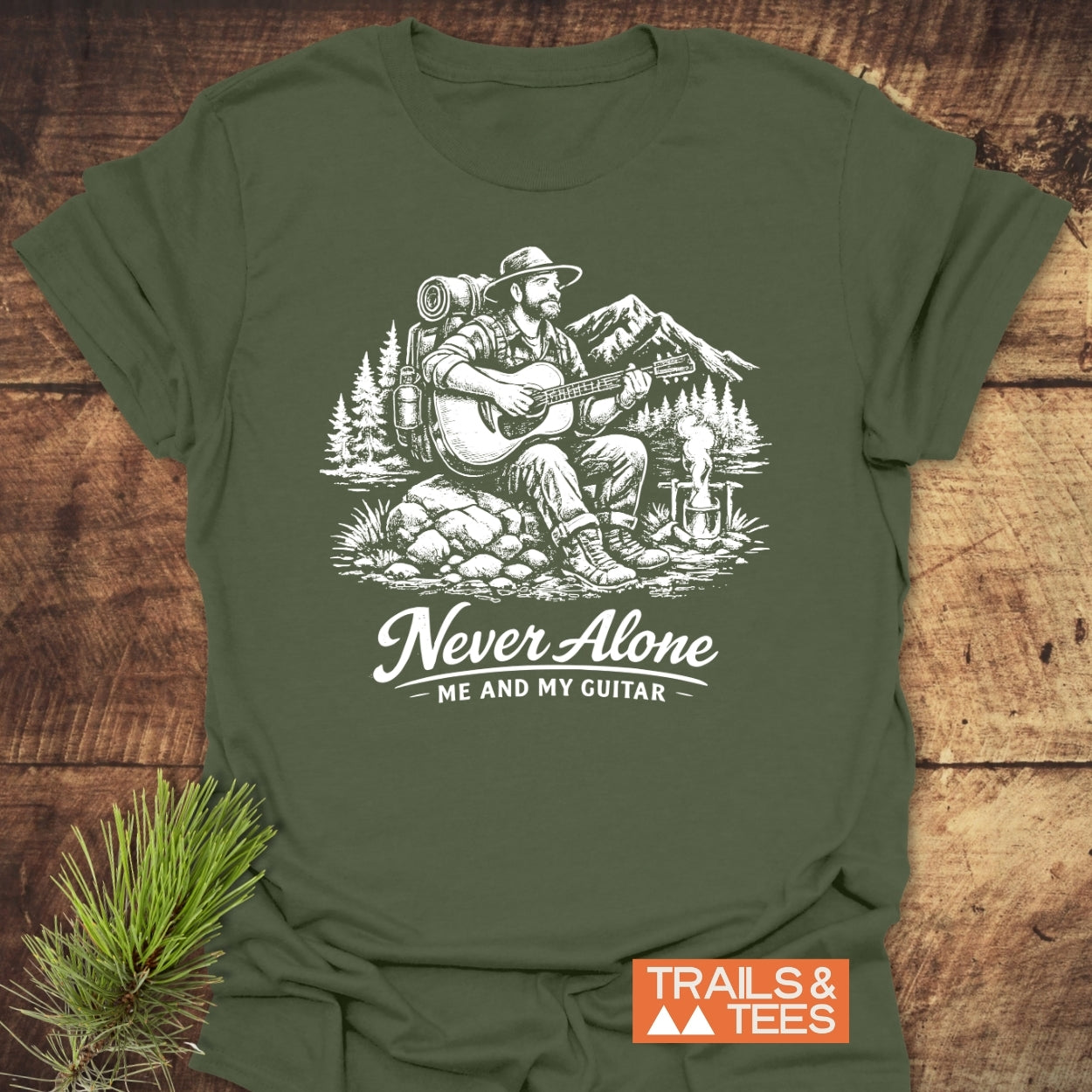 Never Alone. Me And My Guitar T-Shirt