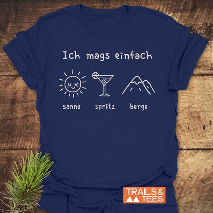 Ich Mags Einfach. Sonne Spritz Berge T-Shirt