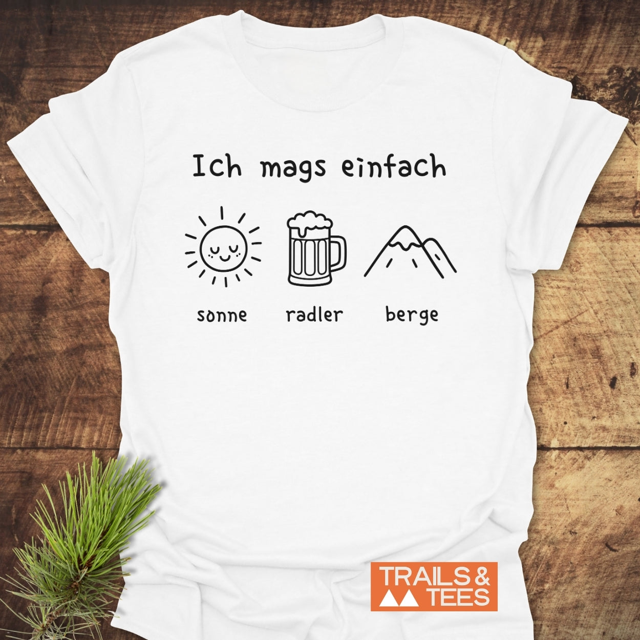 Ich Mags Einfach. Sonne Radler Berge T-Shirt
