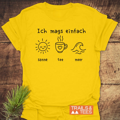Ich Mags Einfach. Sonne Tee Meer T-Shirt